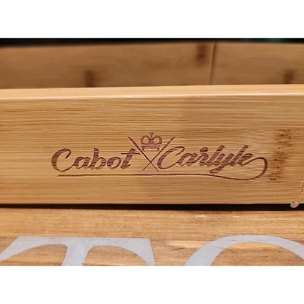 Cabot Carlyle Bamboo Wood Bath Tub‎ Rack Bathroom Shelf Tidy Tray Storage Caddy
